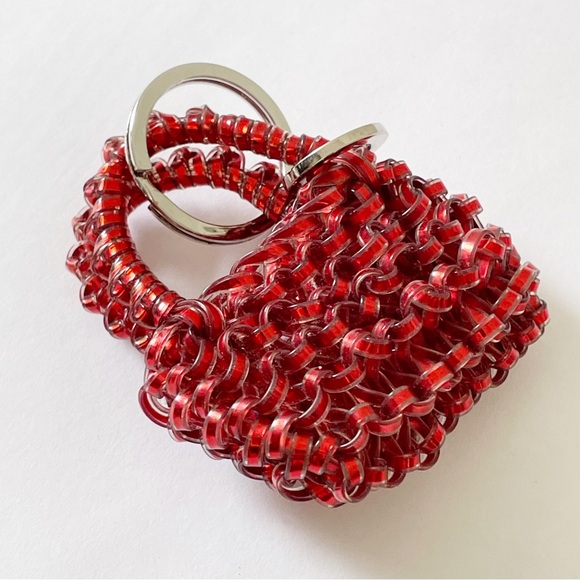 Anteprima red mini wire bag key ring charm - Picture 3 of 6